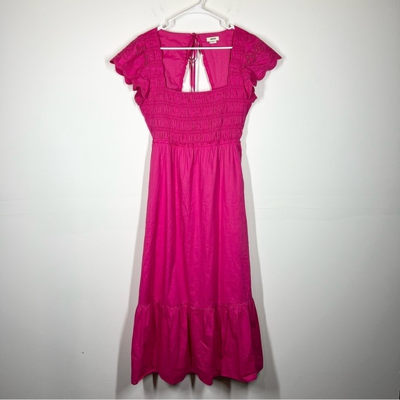 Jason Wu Pink Smocked Maxi Dress Size Large - Picture 1 of 10